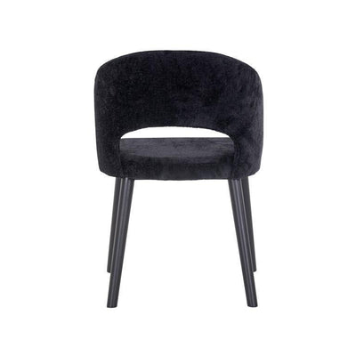 Richmond Interiors Chenille-Stuhl Savoy | Schwarz