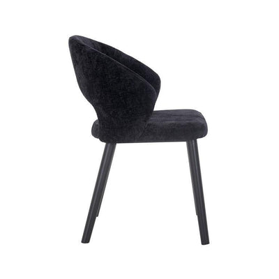 Richmond Interiors Chenille-Stuhl Savoy | Schwarz