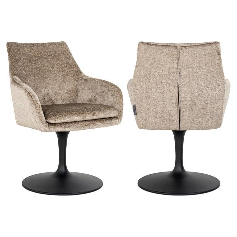 Richmond Interiors Drehstuhl Marlon | Bergen 104 taupe