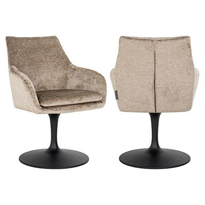 Richmond Interiors Drehstuhl Marlon | Bergen 104 taupe