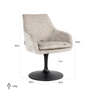 Richmond Interiors Drehstuhl Marlon | Island pearl 106