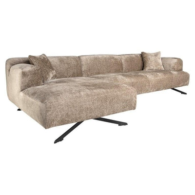 Richmond Interiors Ecksofa Donovan 3 Sitzer mit Lounge links | Chenille Taupe