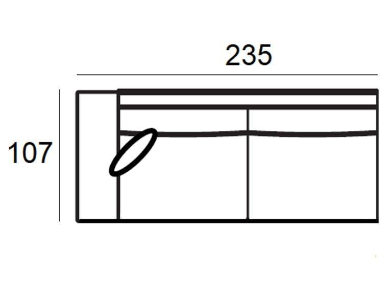 Richmond Interiors Ecksofa Pasha 3 Sitzer mit Lounge Rechts | pearl