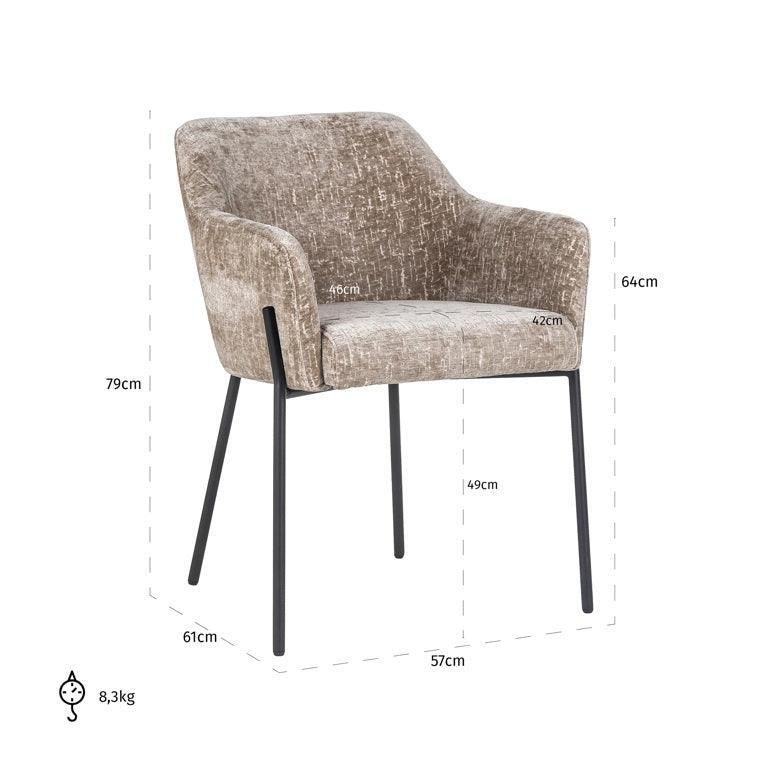 Richmond Interiors Esszimmerstuhl Fay | Beige