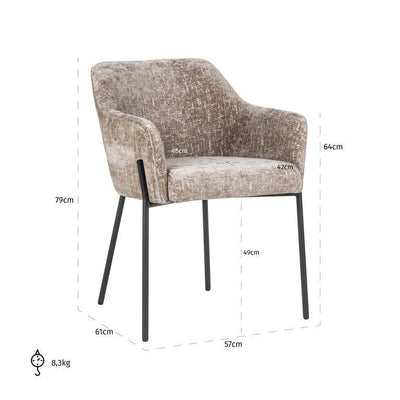 Richmond Interiors Esszimmerstuhl Fay | Beige