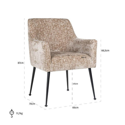 Richmond Interiors Esszimmerstuhl Harley | Beige