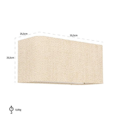 Richmond Interiors Rechteckiger Lampenschirm Miley aus Bouclé | 55x25 cm