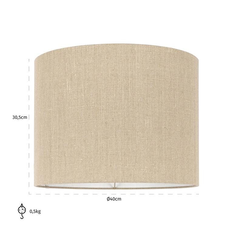 Richmond Interiors Runder Lampenschirm Sally aus Leinen | ø 40 cm