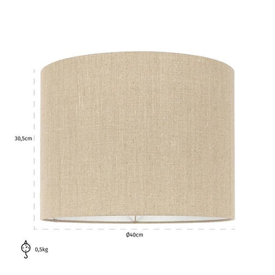 Richmond Interiors Runder Lampenschirm Sally aus Leinen | ø 40 cm