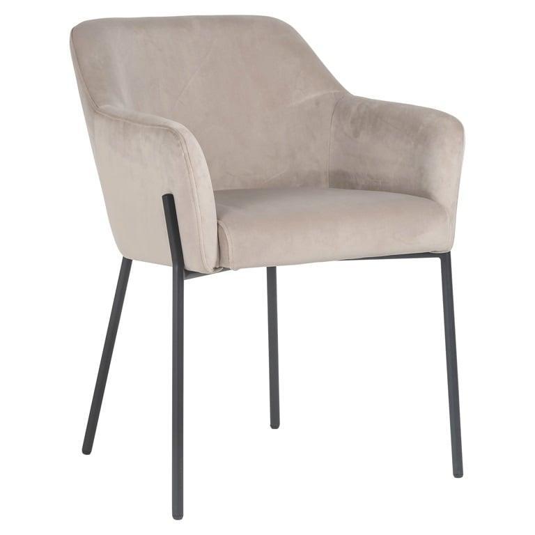 Richmond Interiors Samt-Armlehnstuhl Fay | Khaki