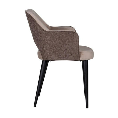 Richmond Interiors Samt-Armlehnstuhl Giovanna | Khaki & Stone