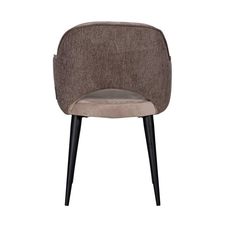 Richmond Interiors Samt-Armlehnstuhl Giovanna | Khaki & Stone