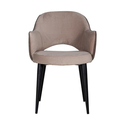 Richmond Interiors Samt-Armlehnstuhl Giovanna | Khaki & Stone
