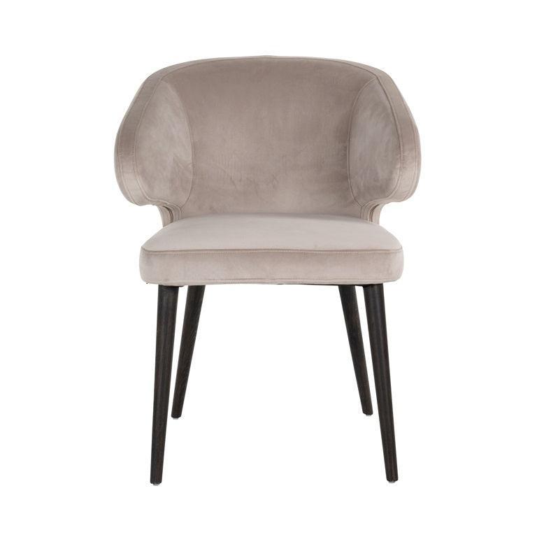Richmond Interiors Samt-Armlehnstuhl Indigo | Khaki