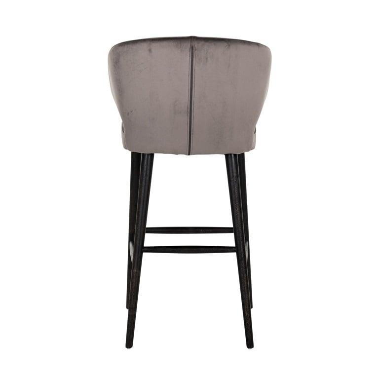 Richmond Interiors Samt-Barhocker Indigo | Stone