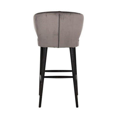 Richmond Interiors Samt-Barhocker Indigo | Stone