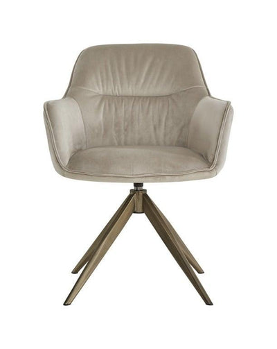 Richmond Interiors Samt-Drehstuhl Aline | Khaki
