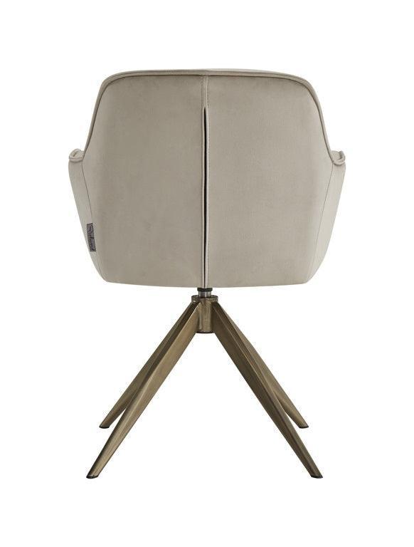 Richmond Interiors Samt-Drehstuhl Aline | Khaki
