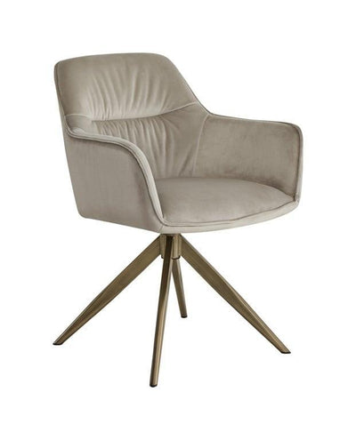 Richmond Interiors Samt-Drehstuhl Aline | Khaki