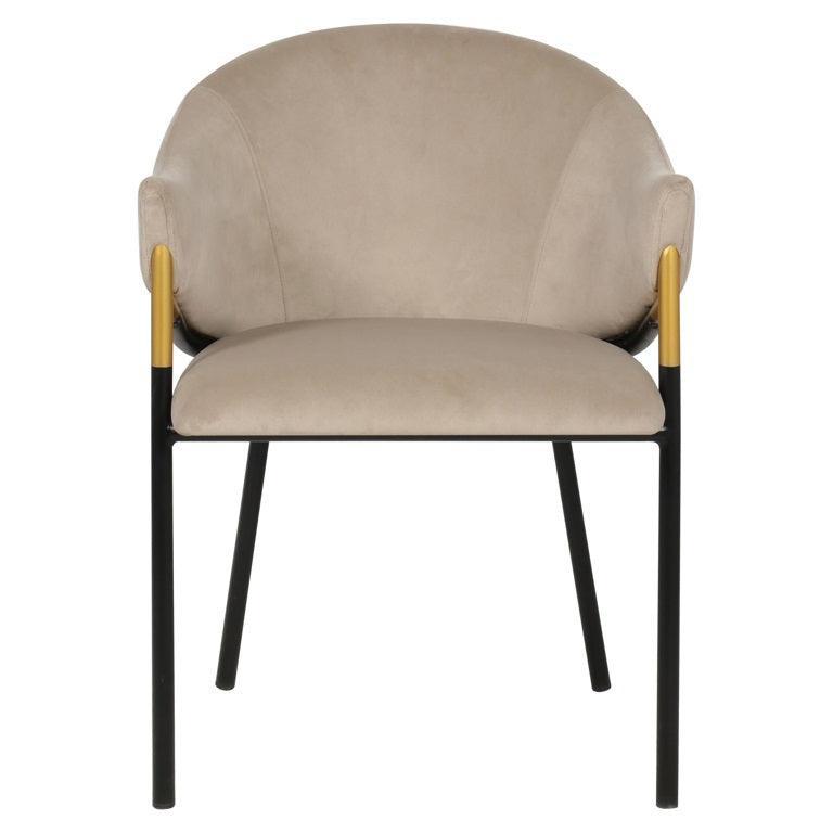 Richmond Interiors Samtstuhl Jocasta 2er Set | Khaki