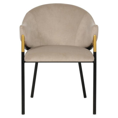 Richmond Interiors Samtstuhl Jocasta 2er Set | Khaki