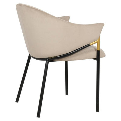 Richmond Interiors Samtstuhl Jocasta 2er Set | Khaki