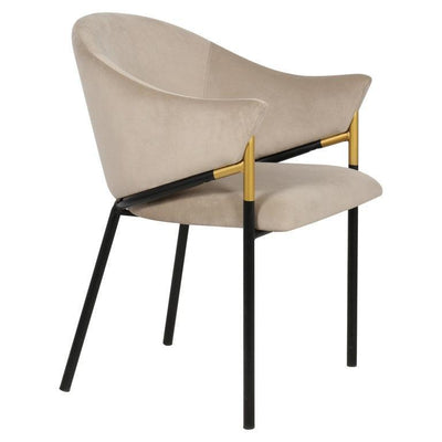Richmond Interiors Samtstuhl Jocasta 2er Set | Khaki