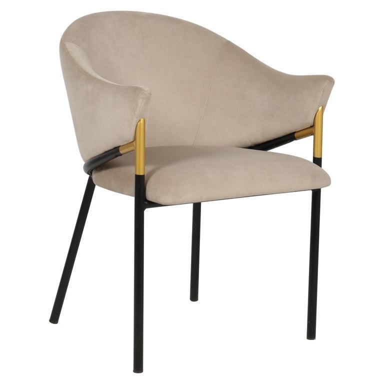 Richmond Interiors Samtstuhl Jocasta 2er Set | Khaki