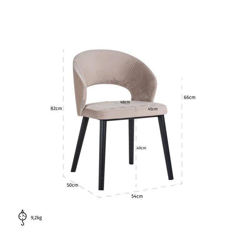 Richmond Interiors Samtstuhl Savoy | Khaki