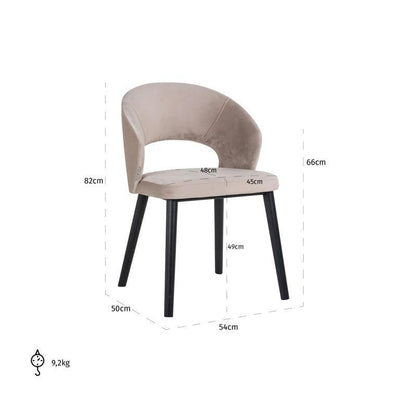 Richmond Interiors Samtstuhl Savoy | Khaki