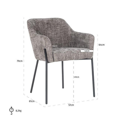 Richmond Interiors Stuhl Fay | Greige