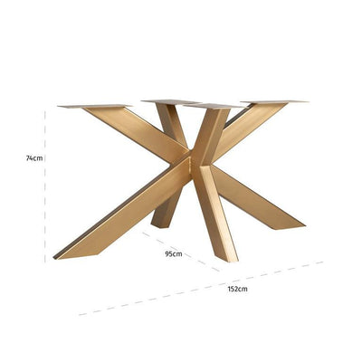 Richmond Interiors Tischbein Industrial Spider Gold | 155x100 cm